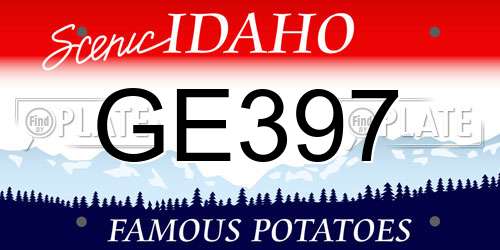 GE397 Idaho License Plate