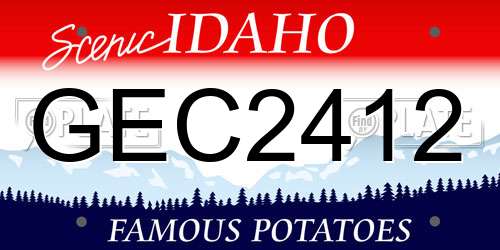 GEC2412 Idaho License Plate