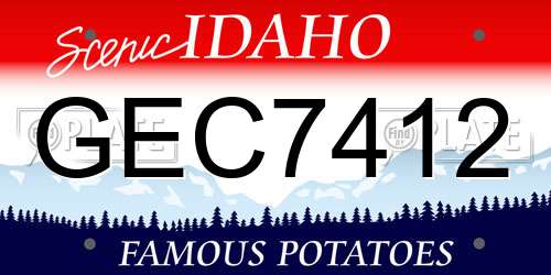 GEC7412 Idaho License Plate