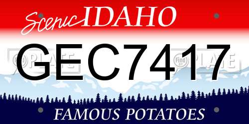 GEC7417 Idaho License Plate