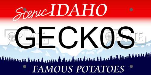 GECK0S Idaho License Plate
