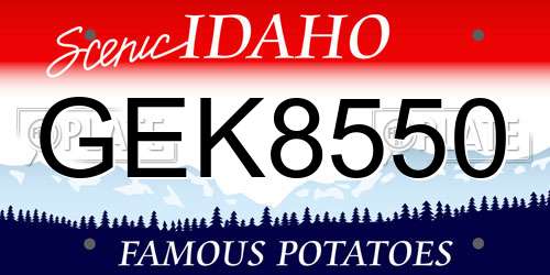 GEK8550 Idaho License Plate