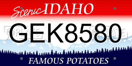 GEK8580 Idaho License Plate