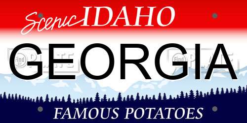 GEORGIA Idaho License Plate