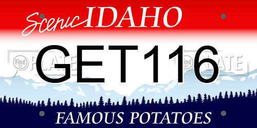 GET116 Idaho License Plate
