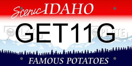GET11G Idaho License Plate