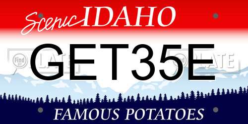 GET35E Idaho License Plate