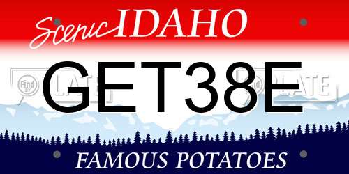 GET38E Idaho License Plate