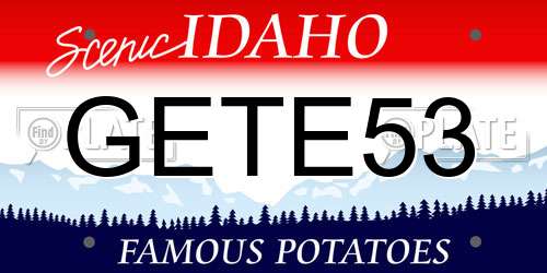 GETE53 Idaho License Plate