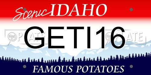 GETI16 Idaho License Plate
