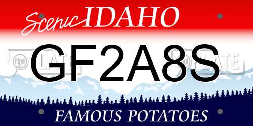 GF2A8S Idaho License Plate