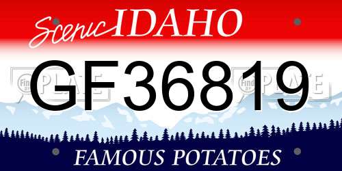 GF36819 Idaho License Plate