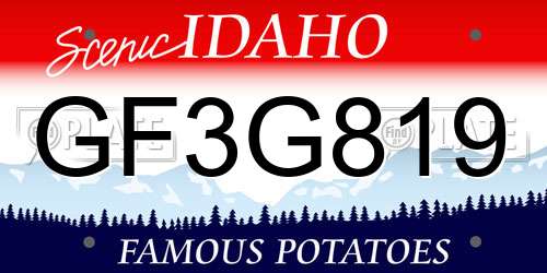 GF3G819 Idaho License Plate