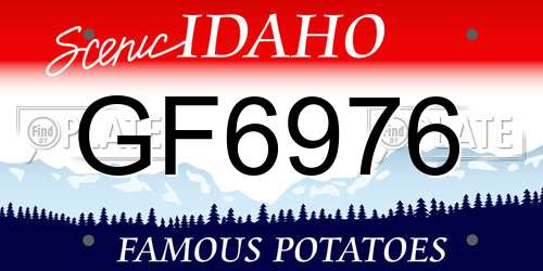 GF6976 Idaho License Plate