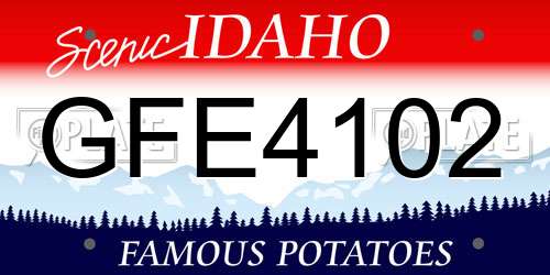 GFE4102 Idaho License Plate
