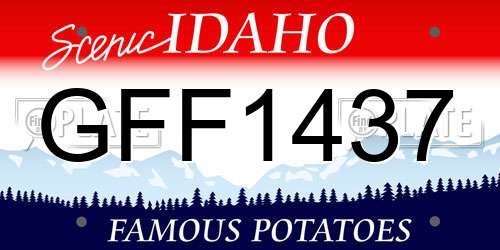 GFF1437 Idaho License Plate