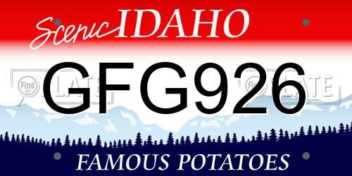 GFG926 Idaho License Plate