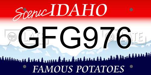 GFG976 Idaho License Plate