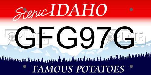 GFG97G Idaho License Plate