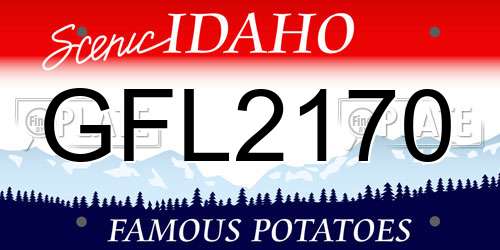 GFL2170 Idaho License Plate