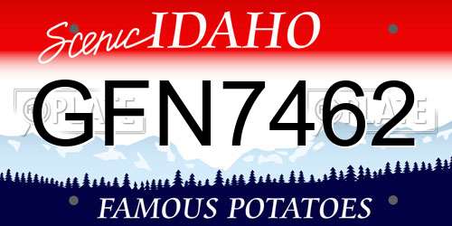 GFN7462 Idaho License Plate