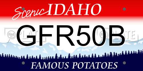 GFR50B Idaho License Plate