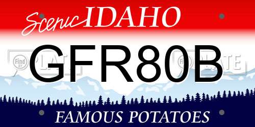 GFR80B Idaho License Plate