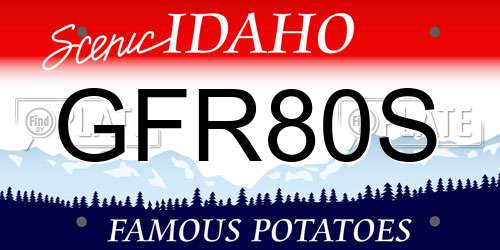 GFR80S Idaho License Plate