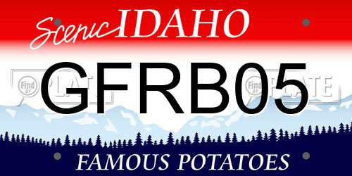 GFRB05 Idaho License Plate