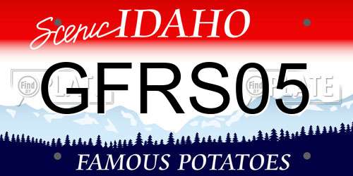 GFRS05 Idaho License Plate