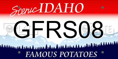 GFRS08 Idaho License Plate