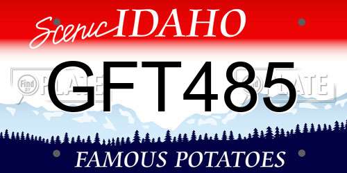 GFT485 Idaho License Plate