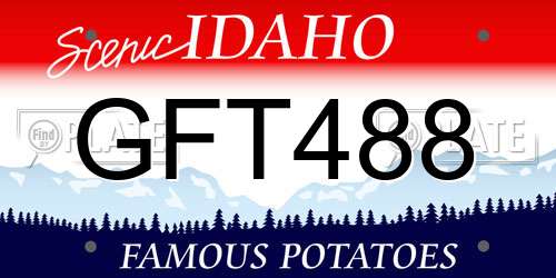 GFT488 Idaho License Plate