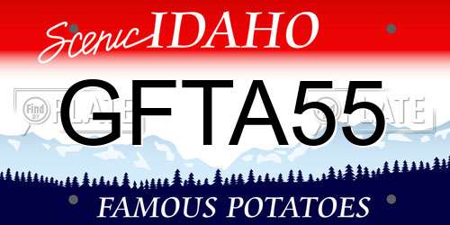 GFTA55 Idaho License Plate