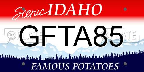 GFTA85 Idaho License Plate