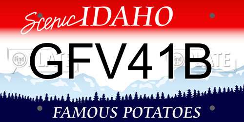 GFV41B Idaho License Plate