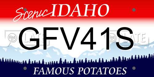 GFV41S Idaho License Plate