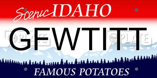GFWTITT Idaho License Plate