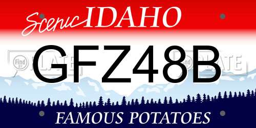 GFZ48B Idaho License Plate