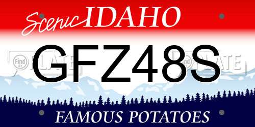 GFZ48S Idaho License Plate