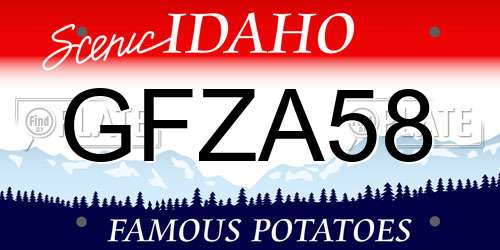 GFZA58 Idaho License Plate