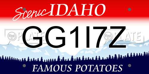 GG1I7Z Idaho License Plate