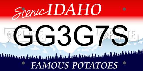 GG3G7S Idaho License Plate