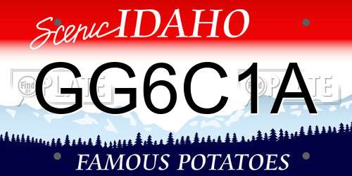 GG6C1A Idaho License Plate