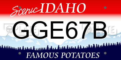 GGE67B Idaho License Plate