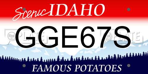 GGE67S Idaho License Plate