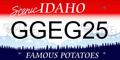 GGEG25 Idaho License Plate