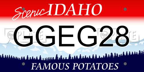 GGEG28 Idaho License Plate