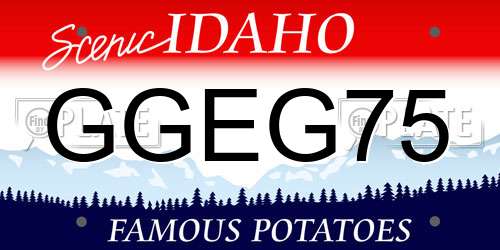 GGEG75 Idaho License Plate