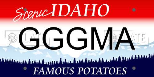 GGGMA Idaho License Plate